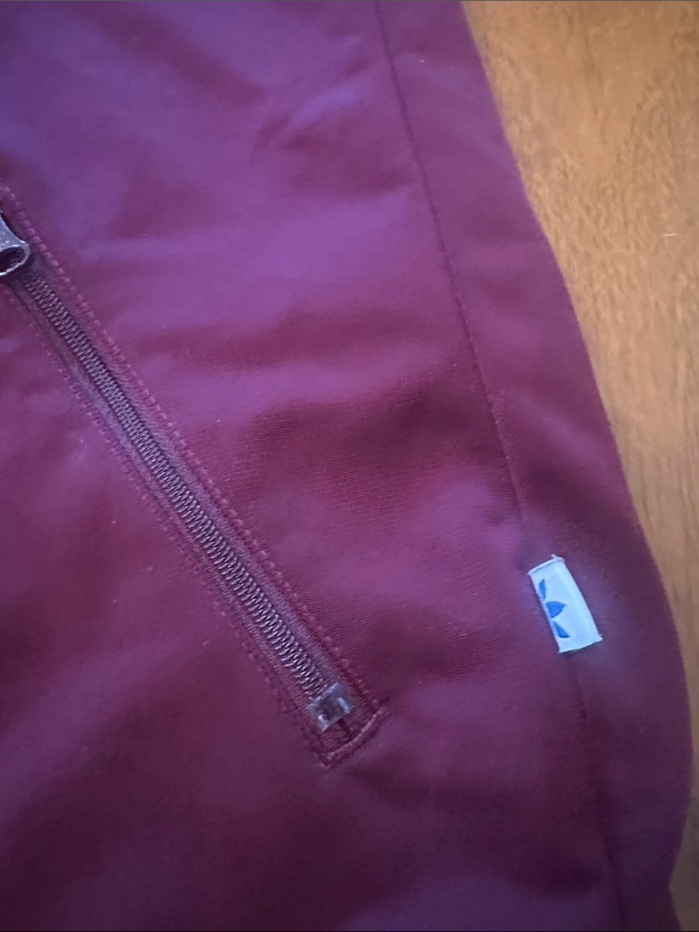 adidas Maroon Track Jacket with White 3-Stripes - Picture 4 of 4